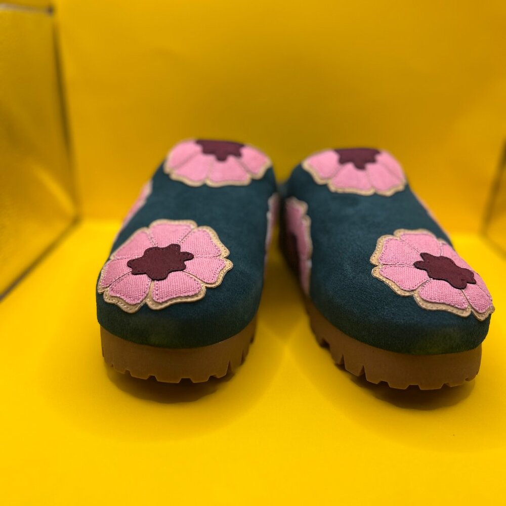 CHELSEA & VIOLET PATCHWORK PLATFORM CLOGS (8)